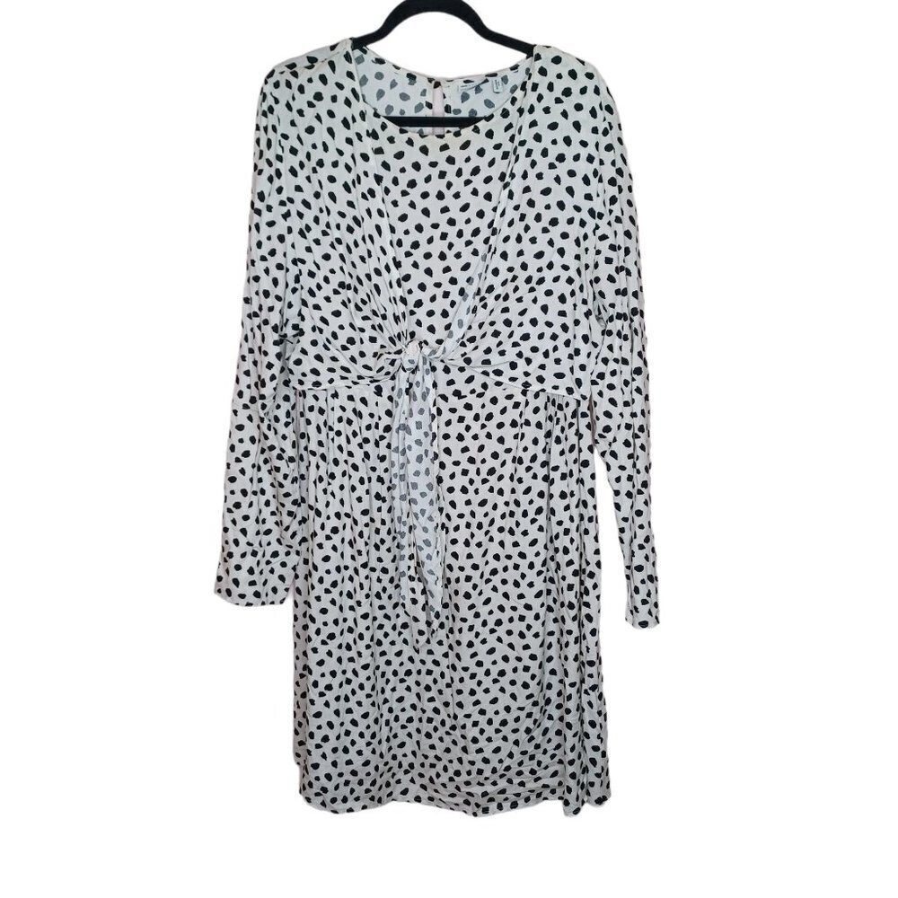 Asos Design womens Maternity nursing US 14 animal print long sleeve wrap dress